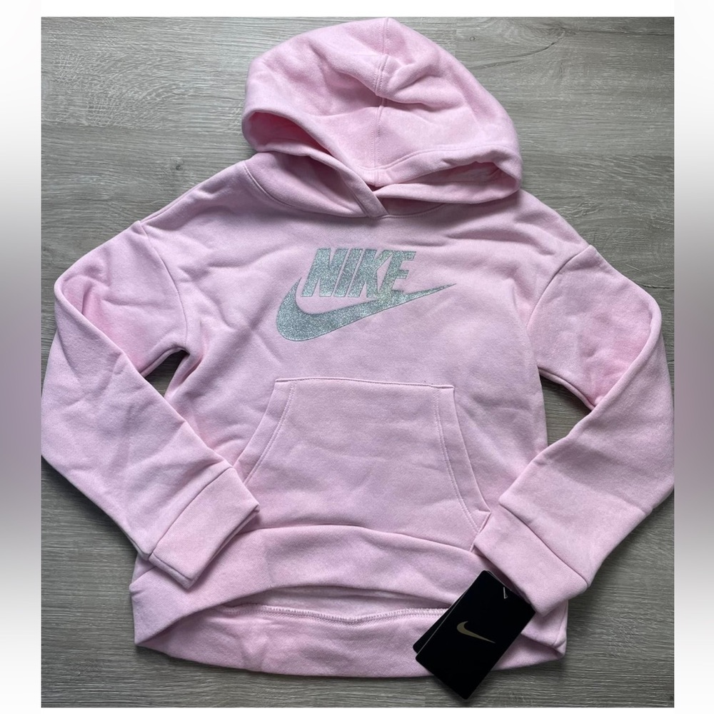 Nike Little Girl Glitter Logo Hoodie